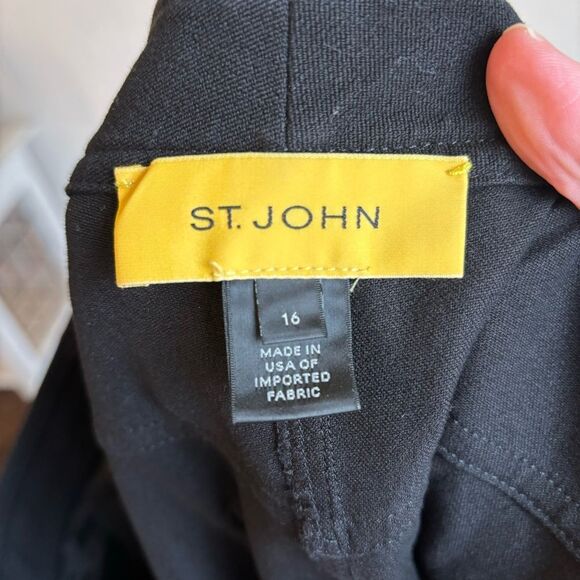 St. John Women’s black wide leg stretch jeans size 16 - EUC! - Picture 11 of 11